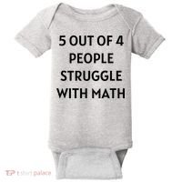5 Out Of 4 People Struggle With Math Funny Baby Bodysuit thumb 0