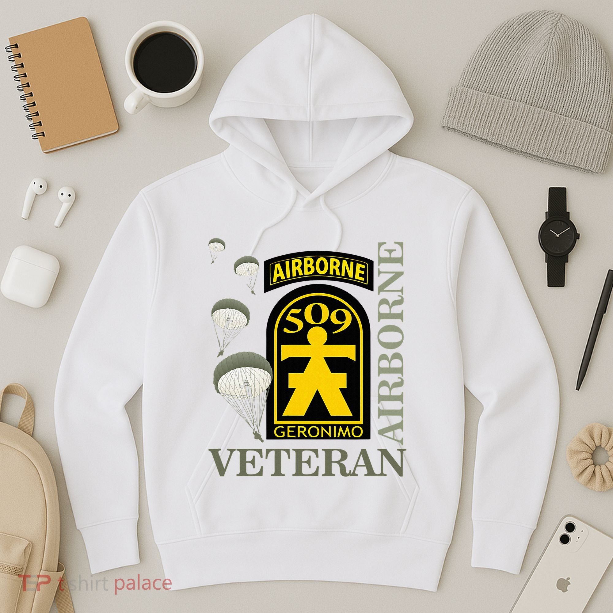 509th Parachute Infantry Regiment Airborne Veteran Christmas Hoodie