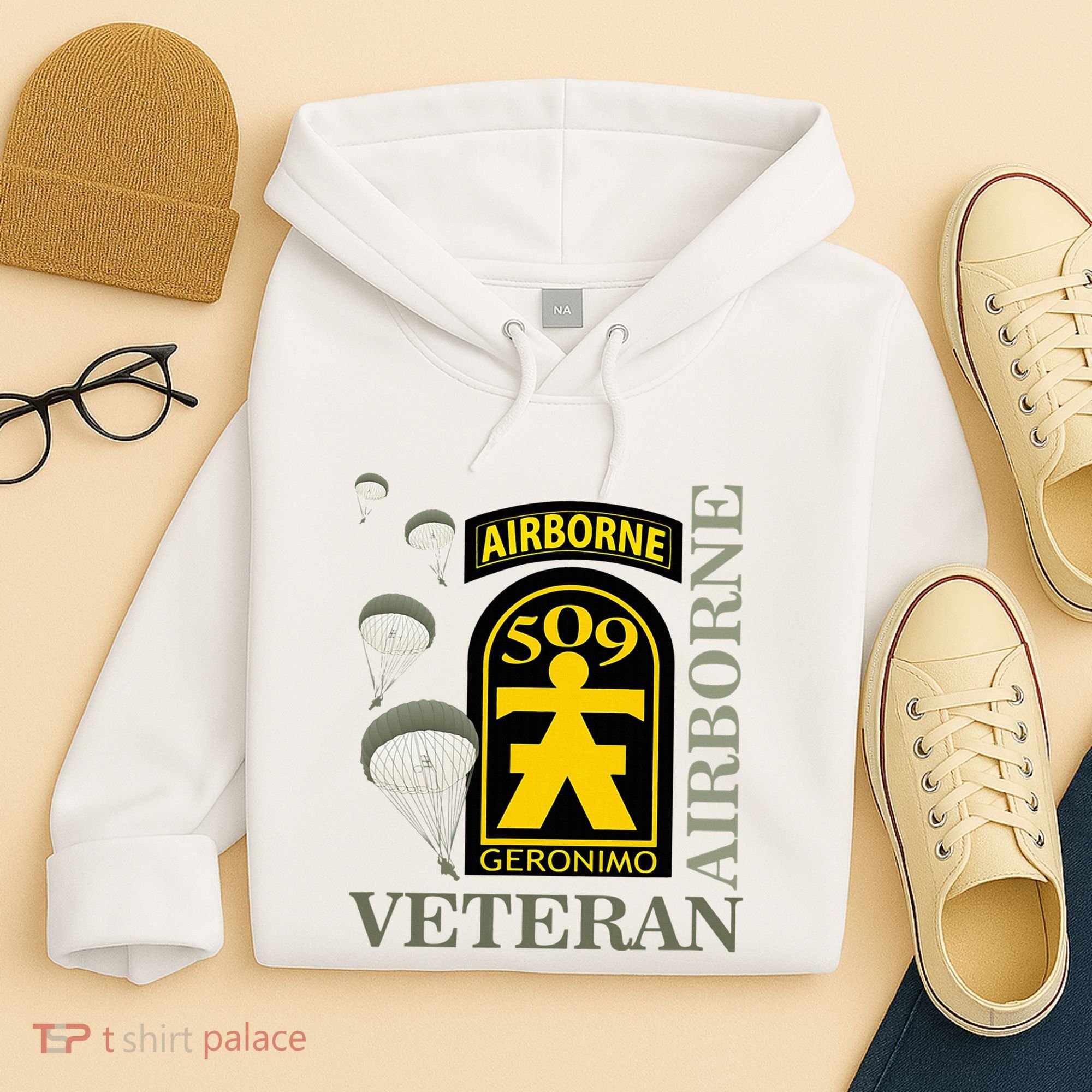 509th Parachute Infantry Regiment Airborne Veteran Christmas Hoodie