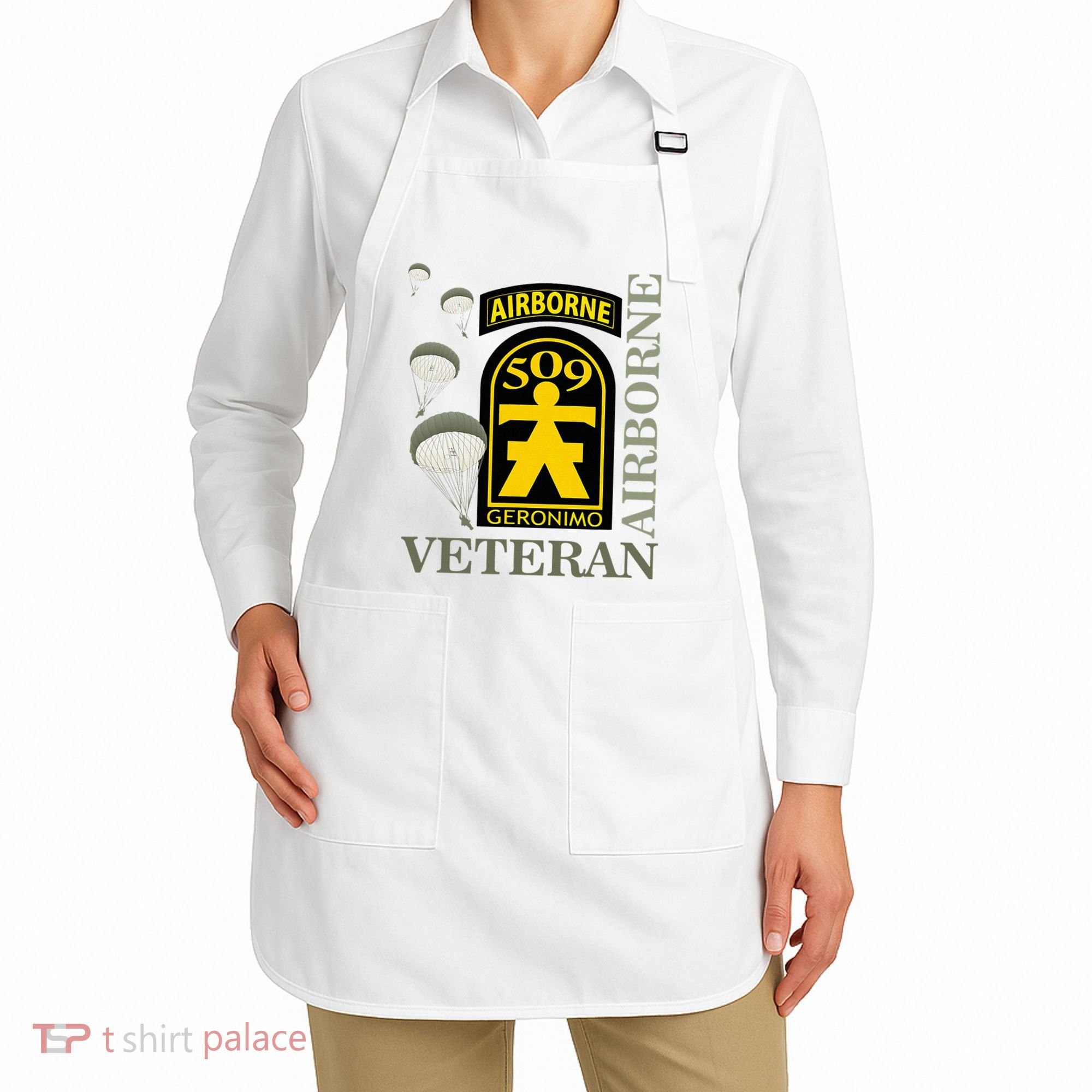 509th Parachute Infantry Regiment Airborne Veteran Christmas Apron