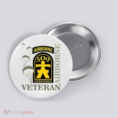 509th Parachute Infantry Regiment Airborne Veteran Christmas Button
