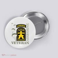 509th Parachute Infantry Regiment Airborne Veteran Christmas Button thumb 0