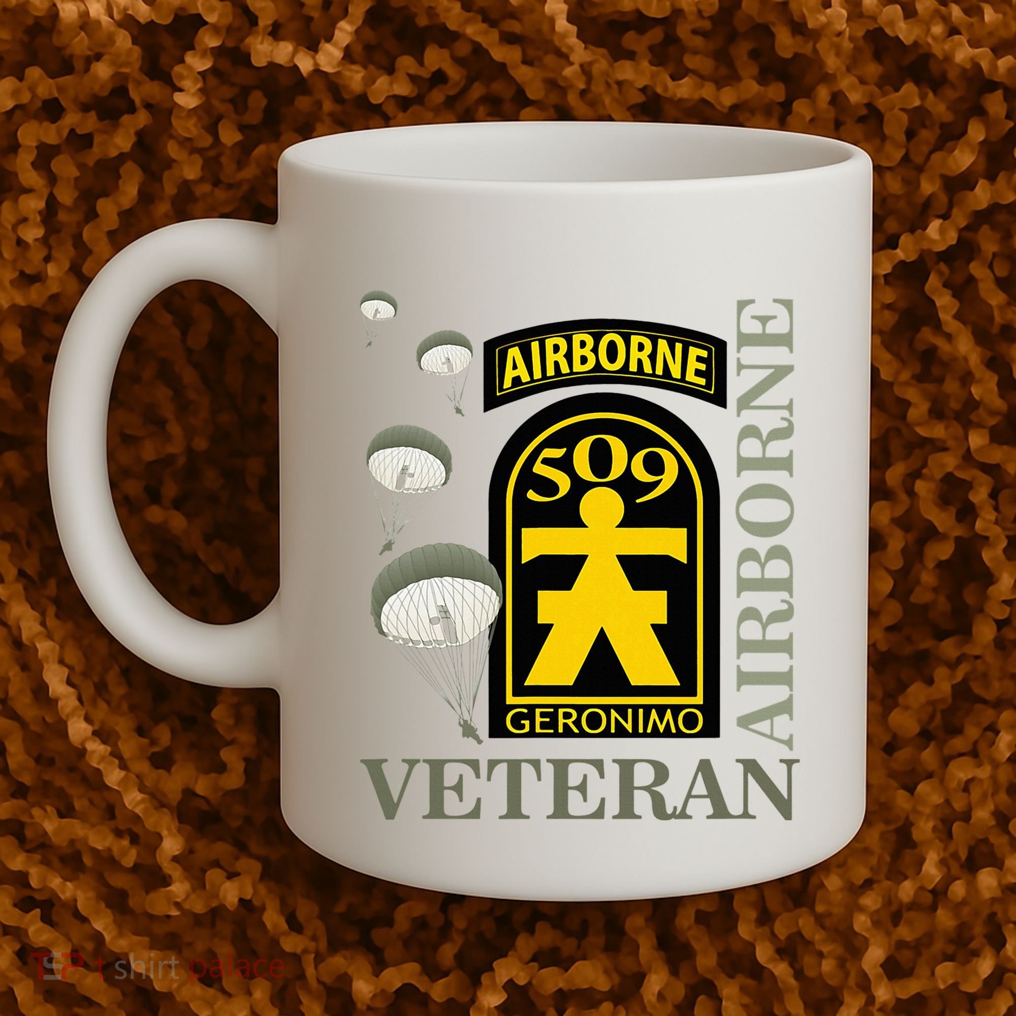 509th Parachute Infantry Regiment Airborne Veteran Christmas Coffee Mug