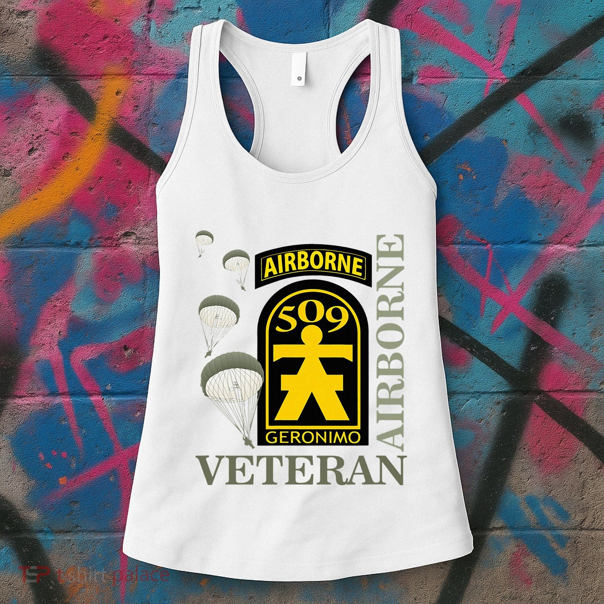509th Parachute Infantry Regiment Airborne Veteran Christmas Women's Tank Top