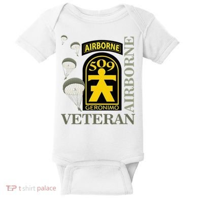 509th Parachute Infantry Regiment Airborne Veteran Christmas Baby Bodysuit