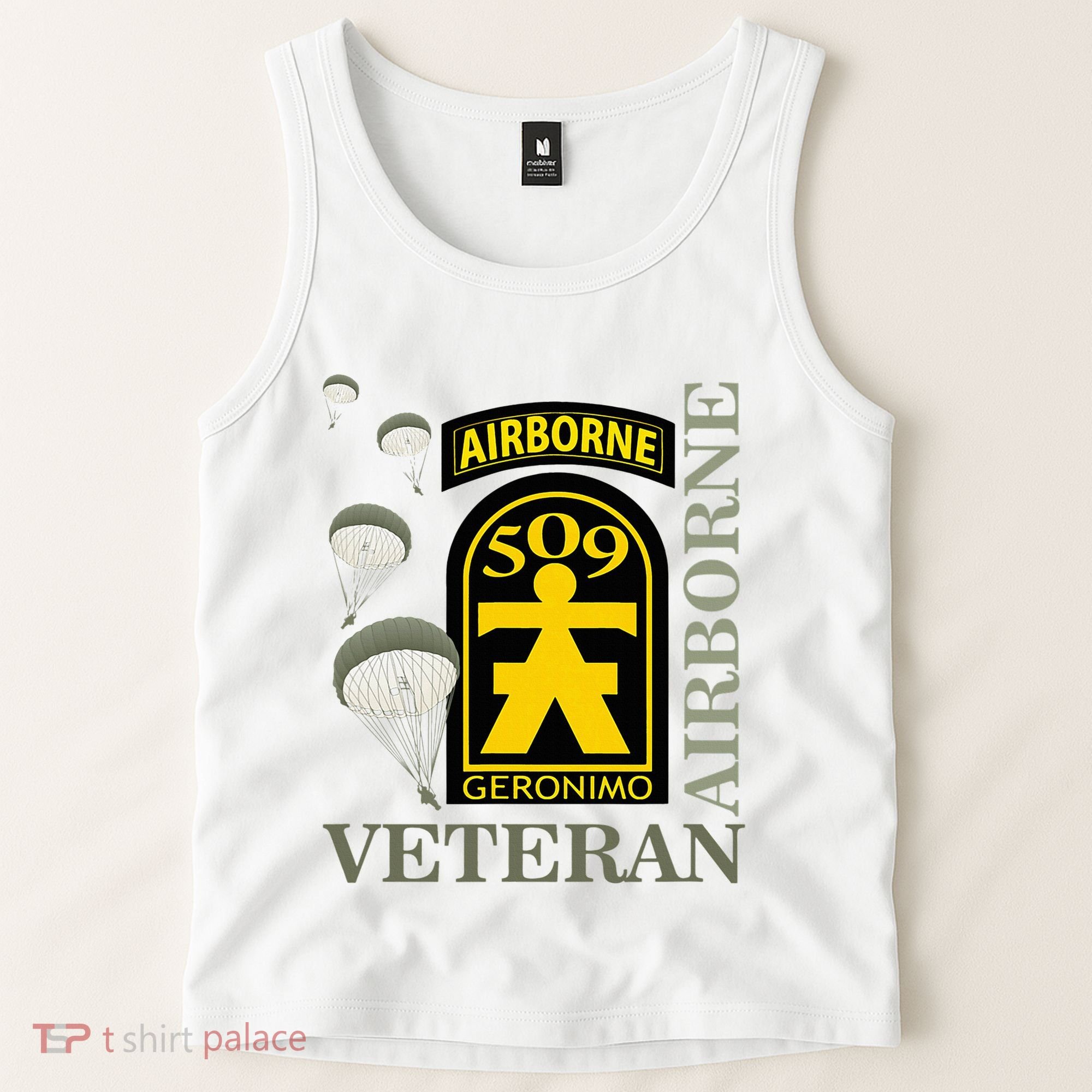 509th Parachute Infantry Regiment Airborne Veteran Christmas Tank Top