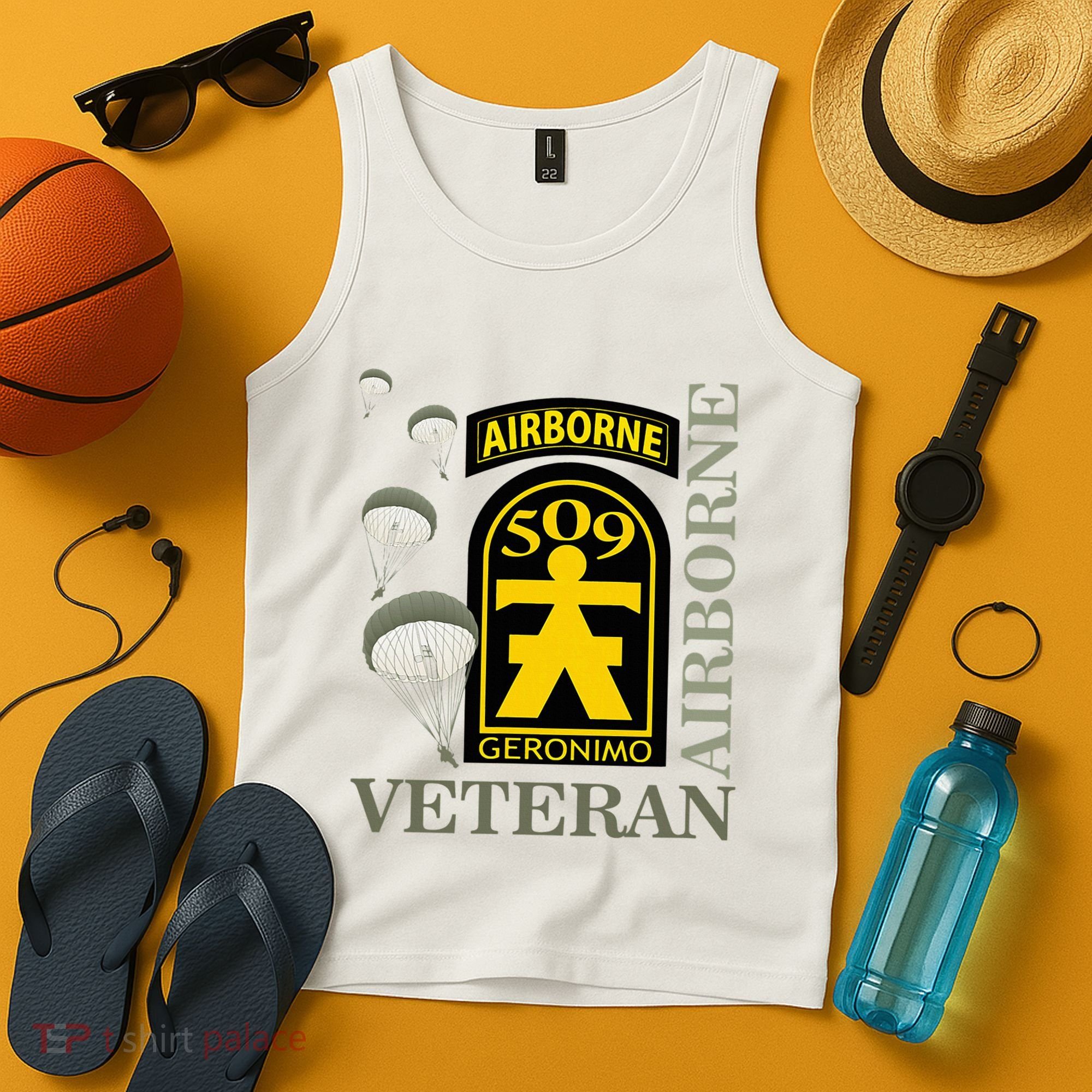 509th Parachute Infantry Regiment Airborne Veteran Christmas Tank Top
