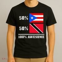 50 Puerto Rico 50 Trinidad & Tobago Puerto Rican Flag T-Shirt thumb 3