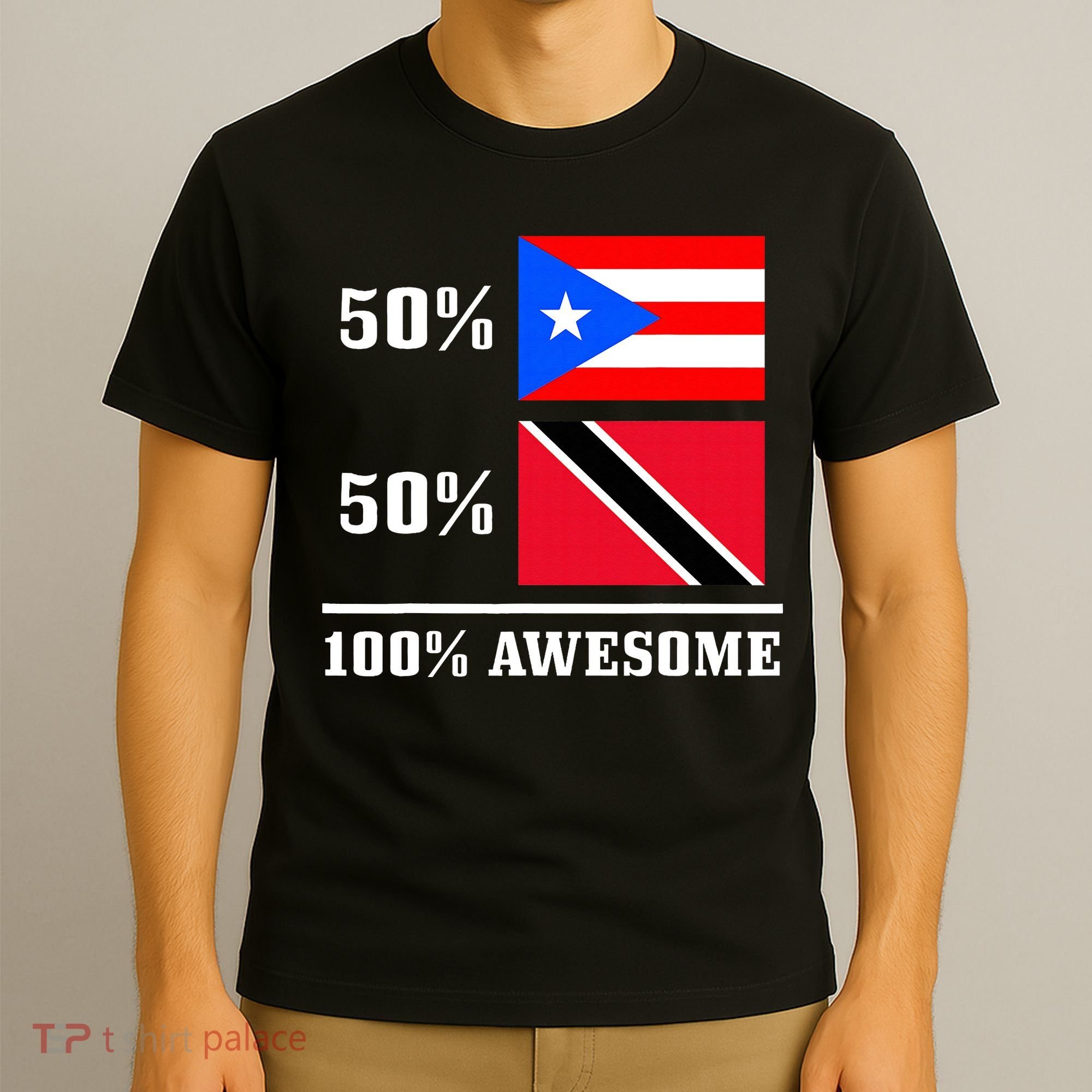 50 Puerto Rico 50 Trinidad & Tobago Puerto Rican Flag T-Shirt