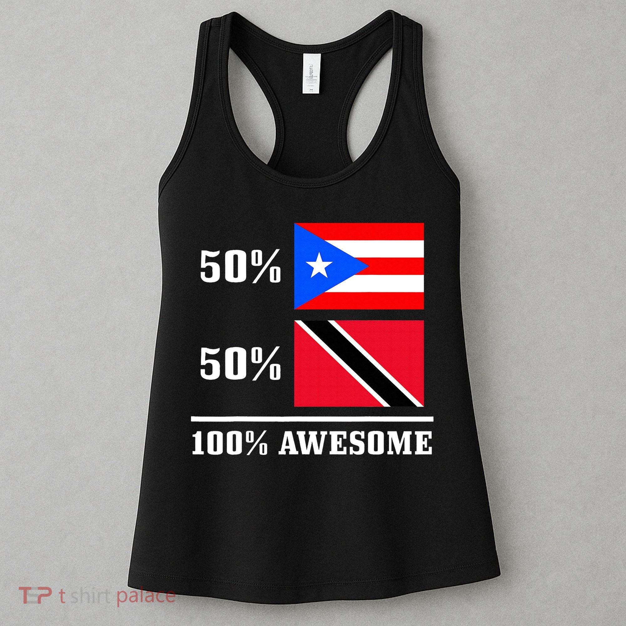 50 Puerto Rico 50 Trinidad & Tobago Puerto Rican Flag Women's Tank Top