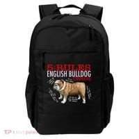 5 Rules For English Bulldog Owners Gift Backpack thumb 0