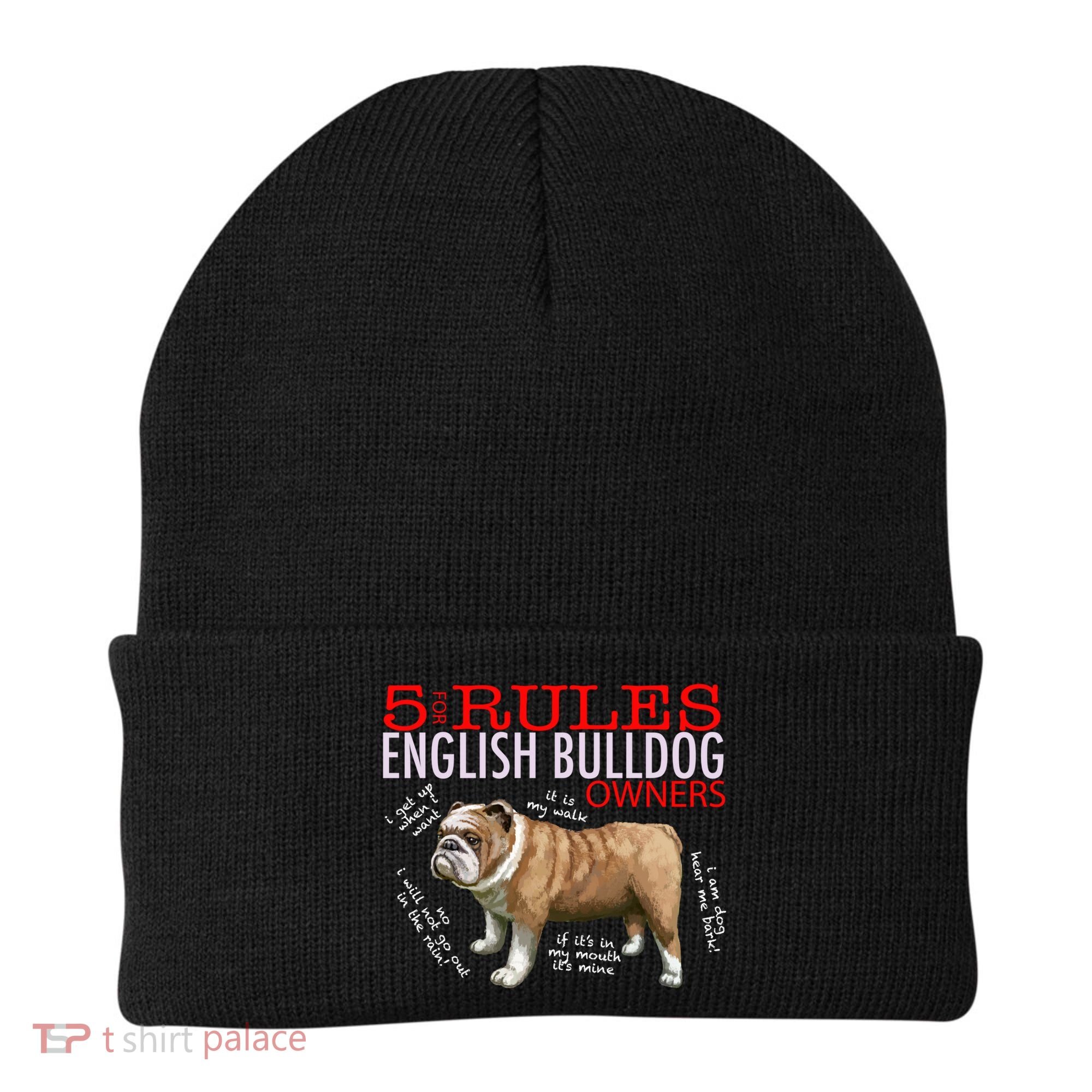 5 Rules For English Bulldog Owners Gift Beanie