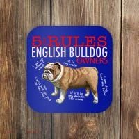 5 Rules For English Bulldog Owners Gift Coaster thumb 0