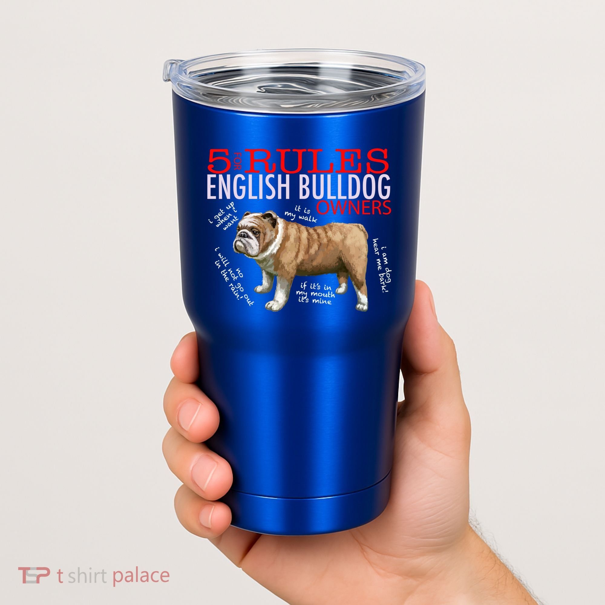 5 Rules For English Bulldog Owners Gift Tumbler