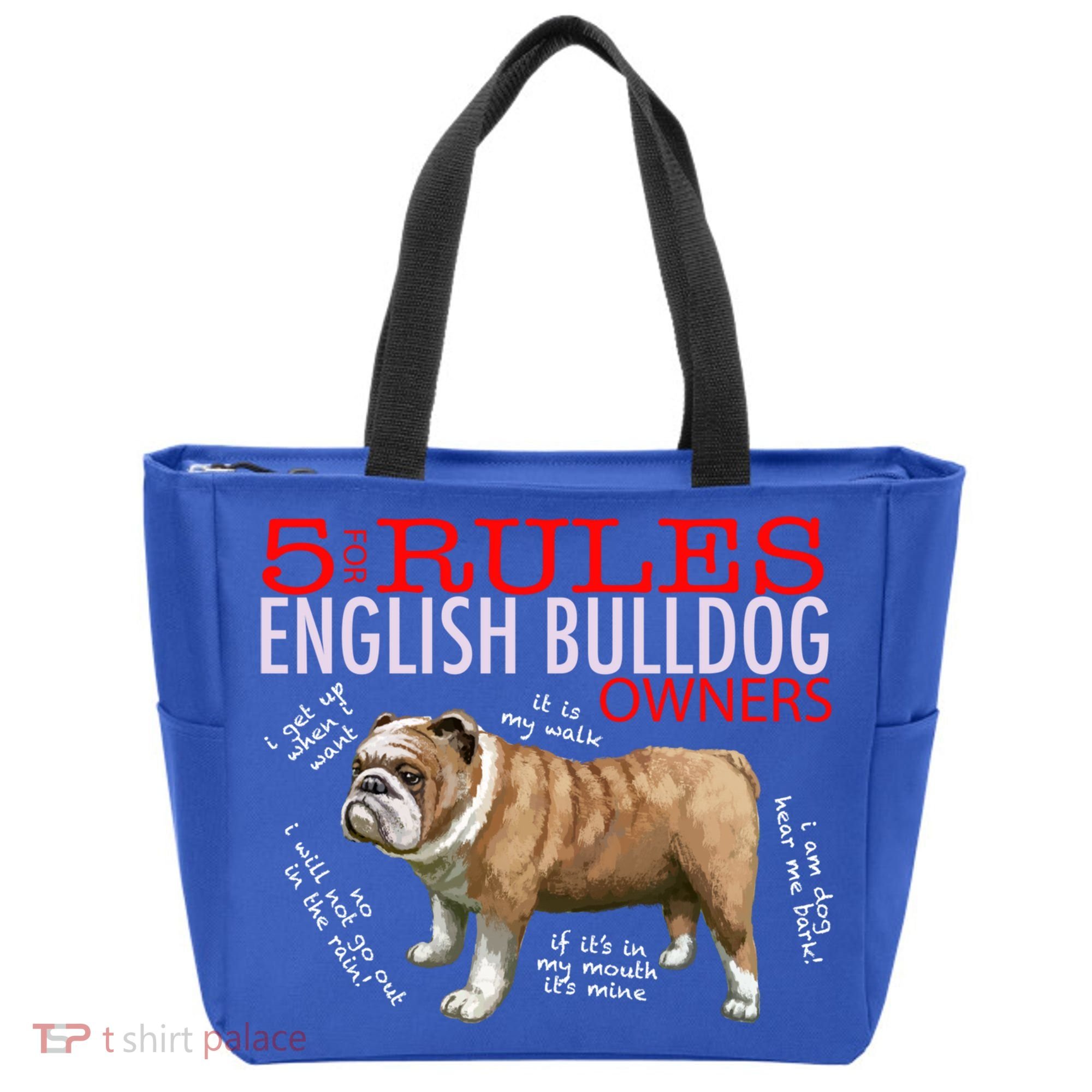 5 Rules For English Bulldog Owners Gift Tote Bag