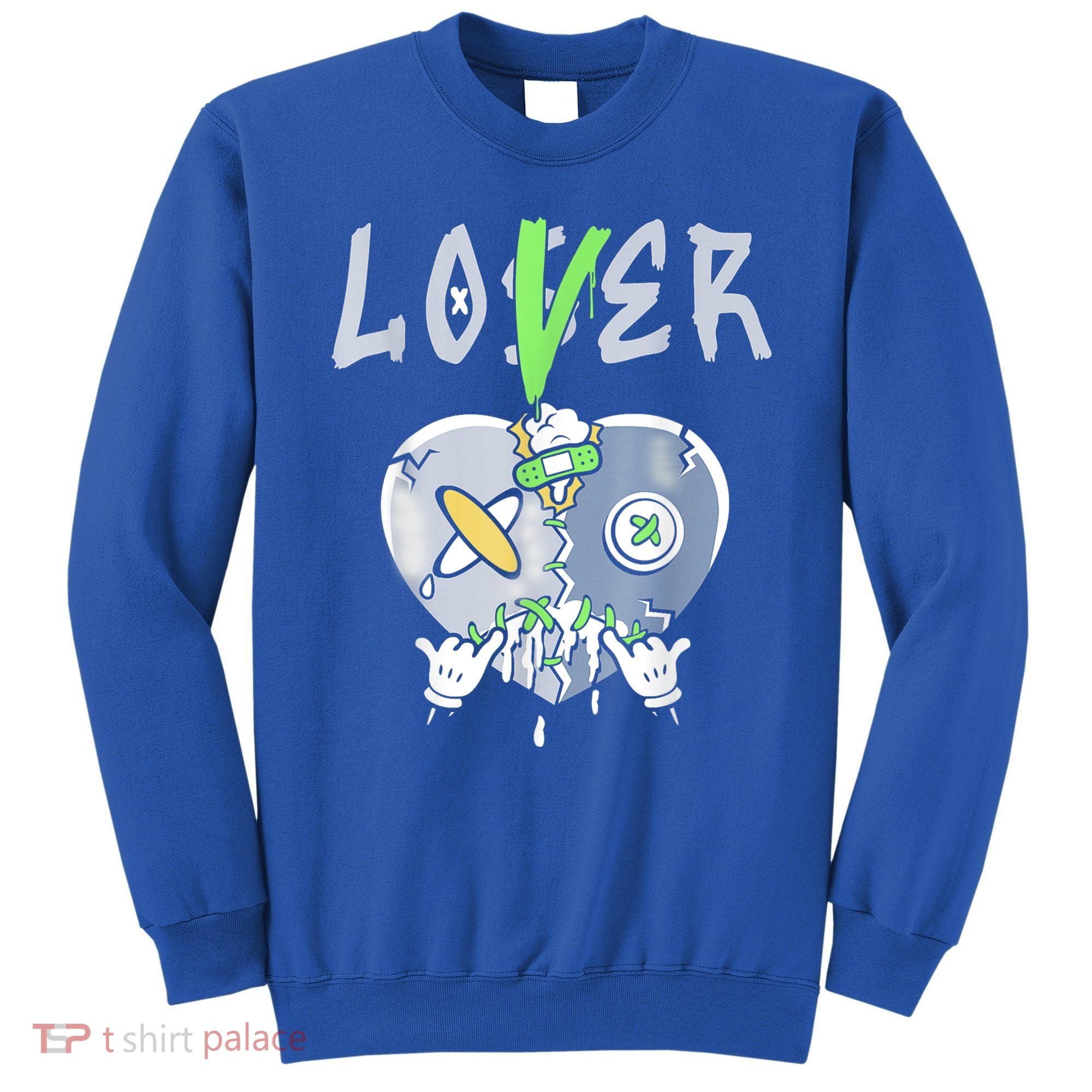 5 Retro Green Bean Loser Lover Heart Shoes 5s Green Bean Sweatshirt
