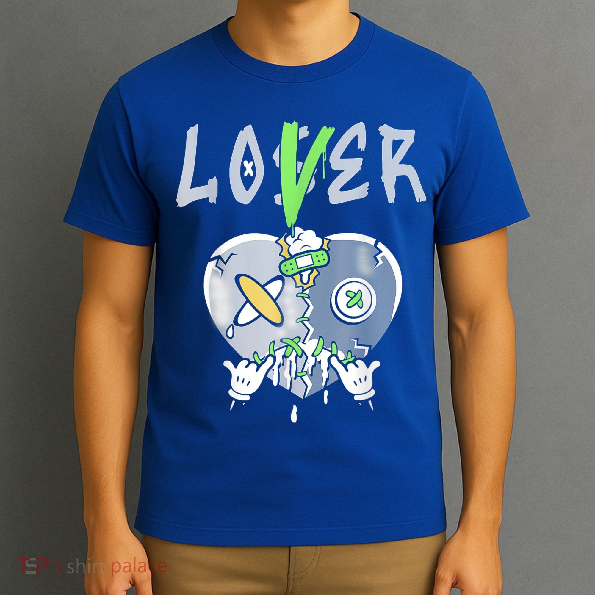 5 Retro Green Bean Loser Lover Heart Shoes 5s Green Bean T-Shirt