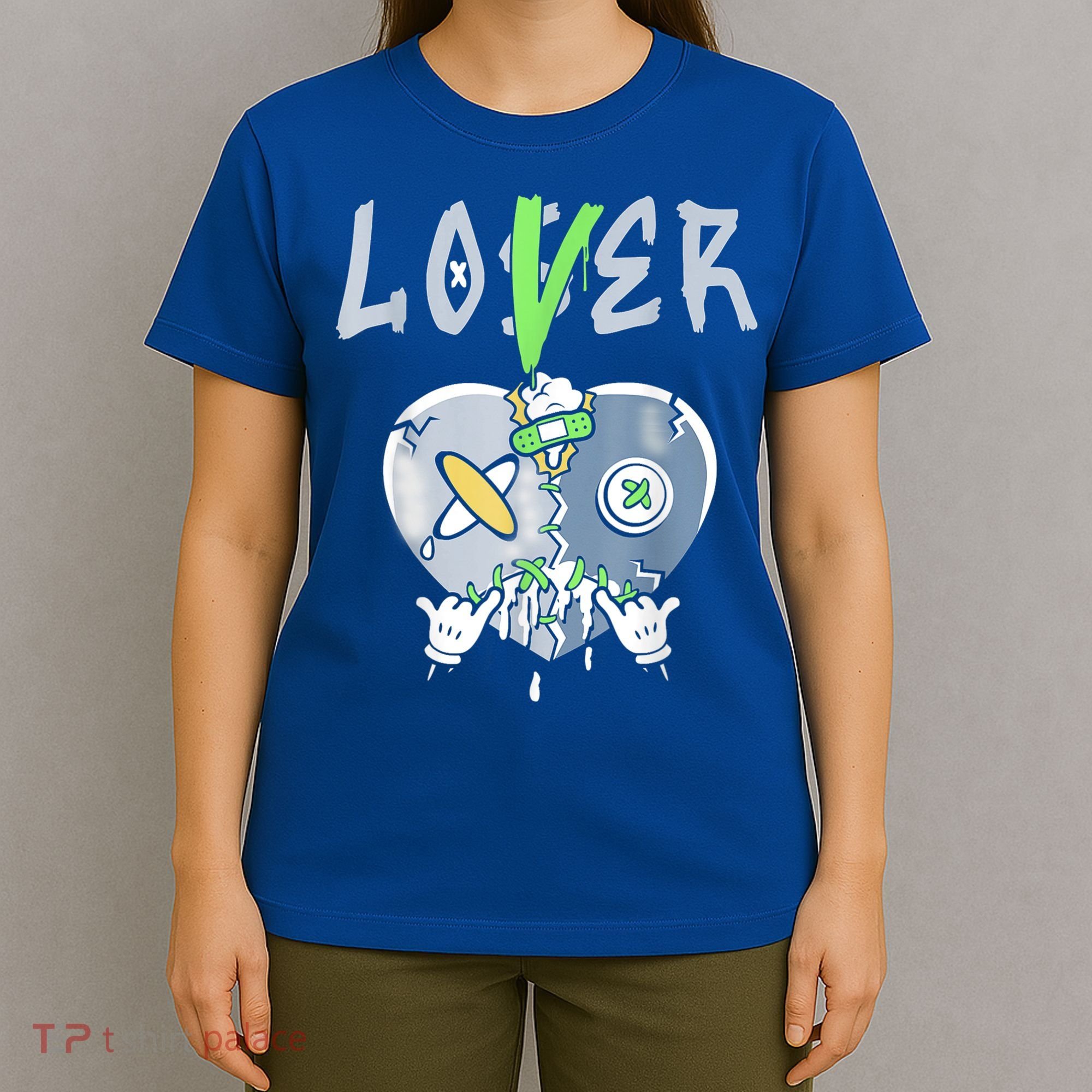 5 Retro Green Bean Loser Lover Heart Shoes 5s Green Bean T-Shirt