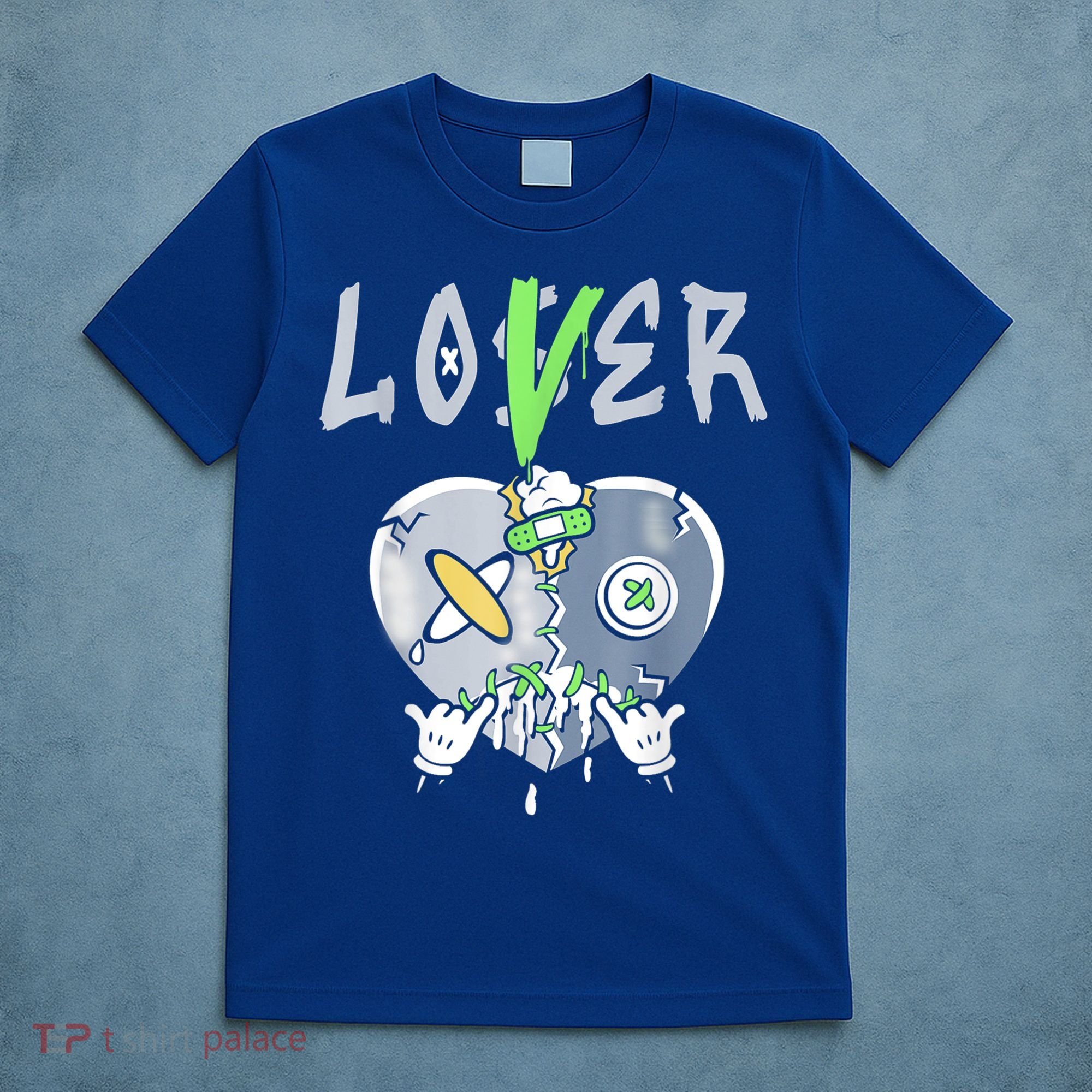 5 Retro Green Bean Loser Lover Heart Shoes 5s Green Bean T-Shirt