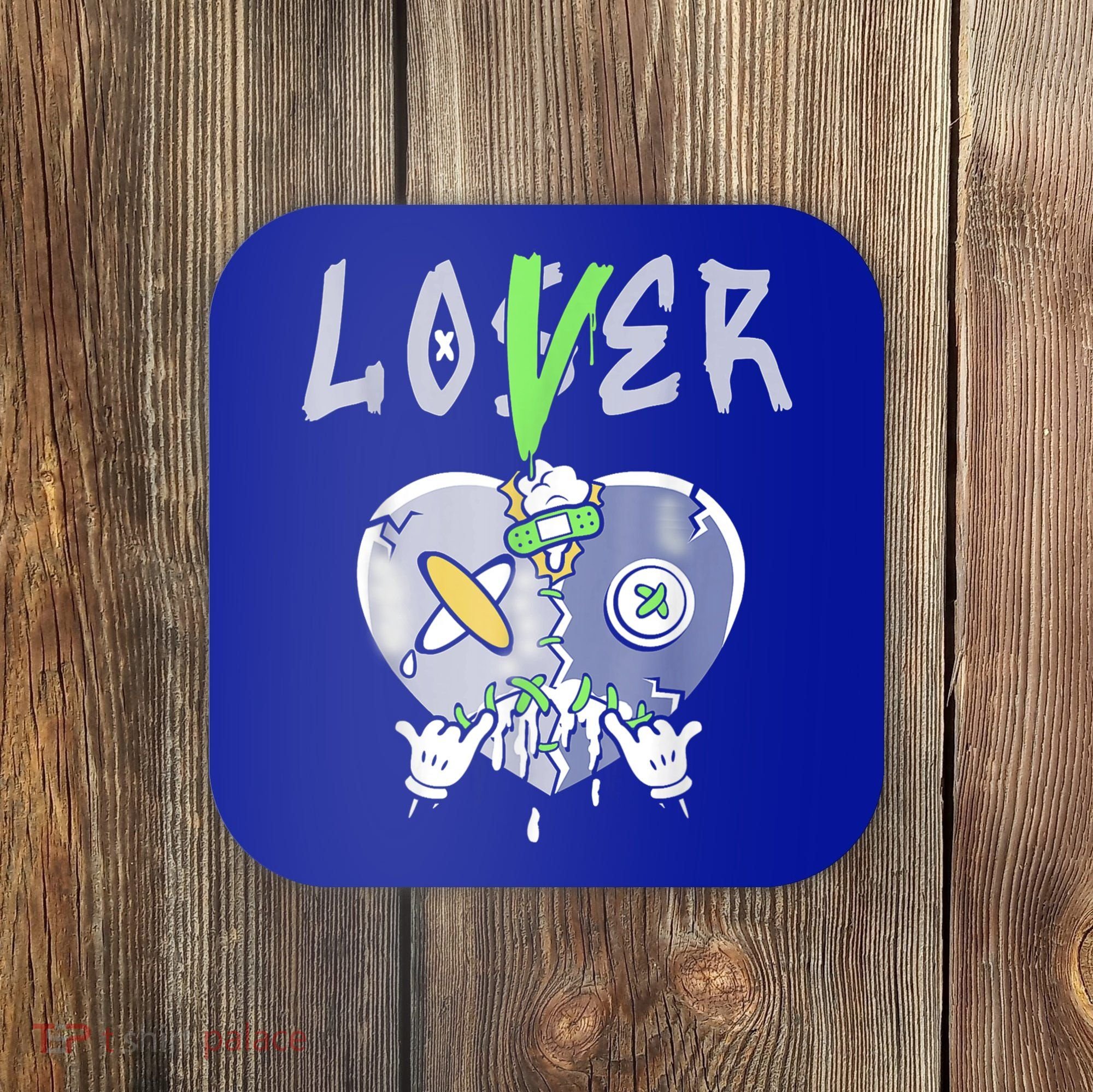 5 Retro Green Bean Loser Lover Heart Shoes 5s Green Bean Coaster