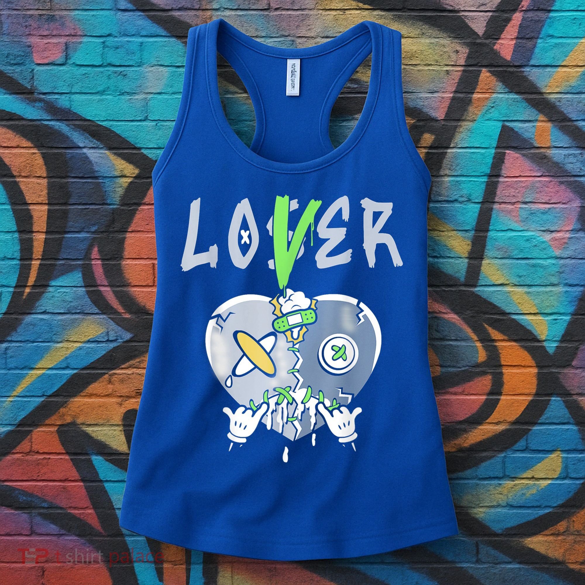 5 Retro Green Bean Loser Lover Heart Shoes 5s Green Bean Women's Tank Top