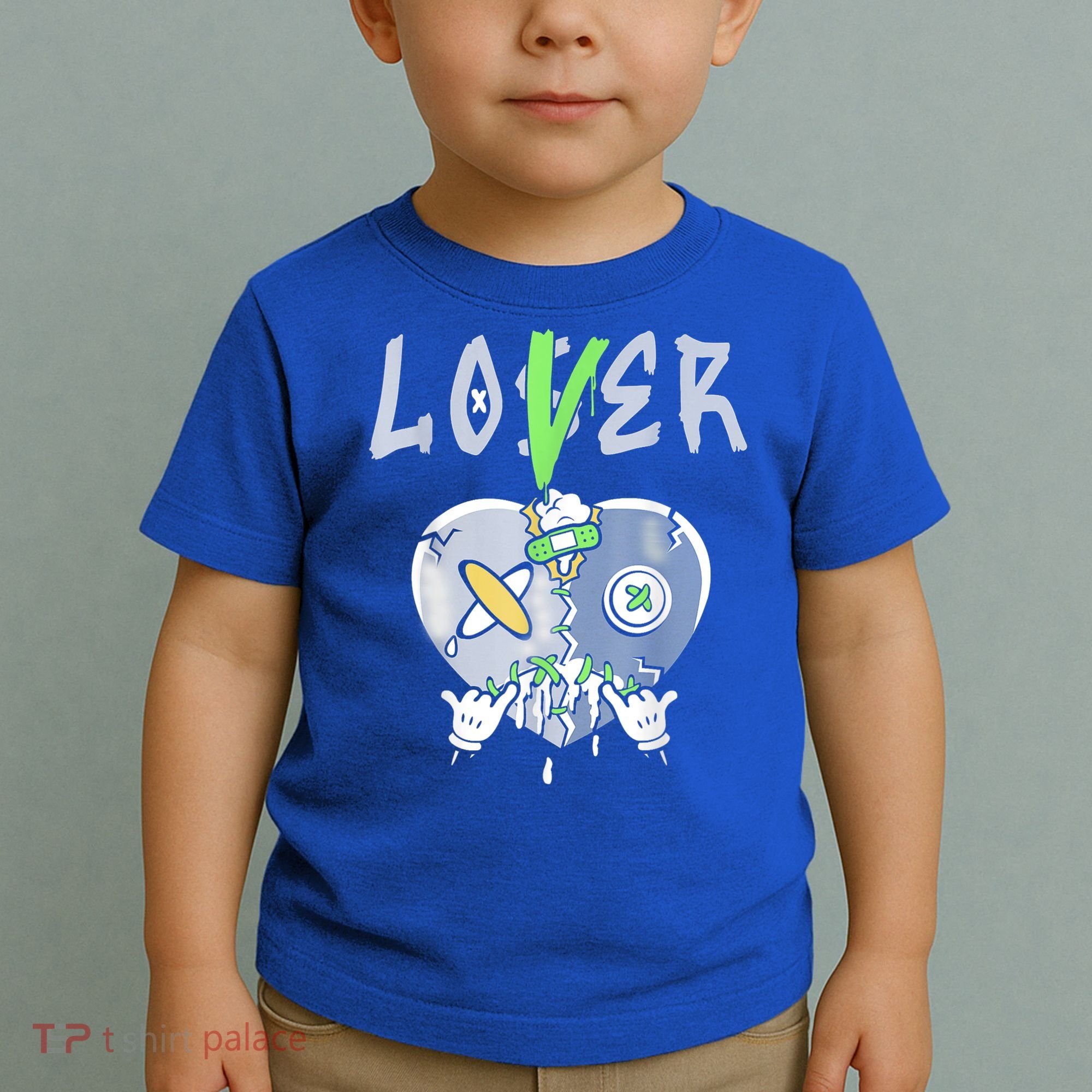 5 Retro Green Bean Loser Lover Heart Shoes 5s Green Bean Toddler T-Shirt