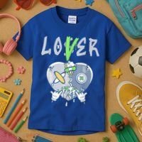 5 Retro Green Bean Loser Lover Heart Shoes 5s Green Bean Kids T-Shirt thumb 3