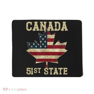 51st State Canada American Flag Canada 51st State Vintage Mousepad