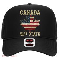 51st State Canada American Flag Canada 51st State Vintage Hat thumb 0