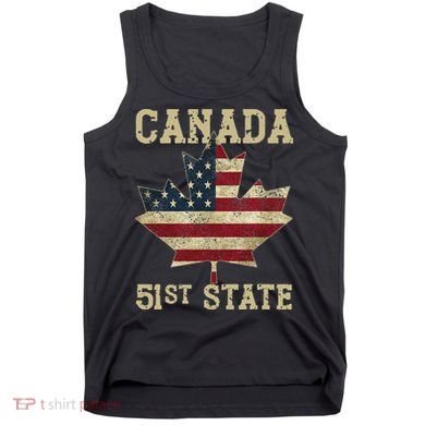 51st State Canada American Flag Canada 51st State Vintage Tank Top