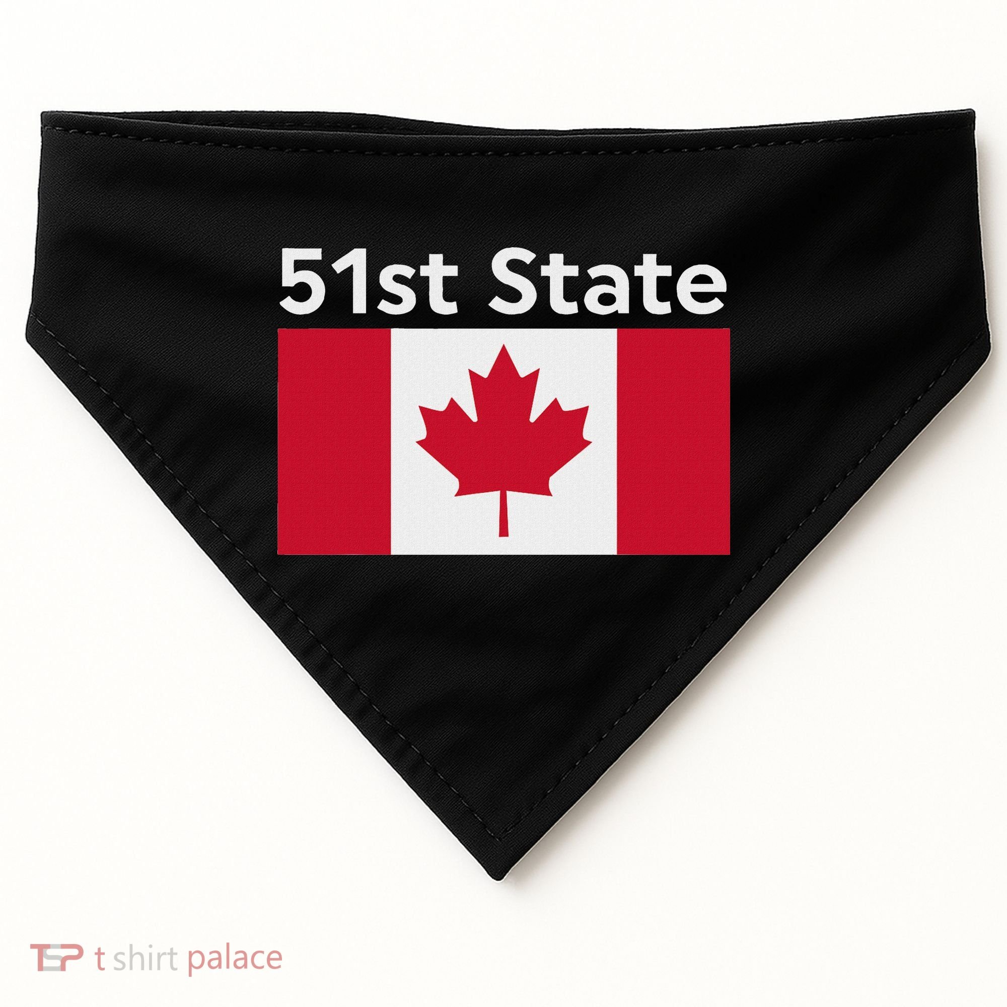 51st State Canada Funny Trump USA-Made Doggie Bandana