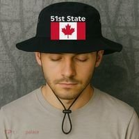 51st State Canada Funny Trump Bucket Hat thumb 2