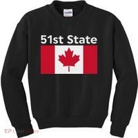 51st State Canada Funny Trump Kids Sweatshirt thumb 0
