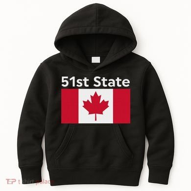 51st State Canada Funny Trump Kids Hoodie