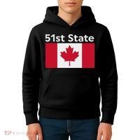 51st State Canada Funny Trump Kids Hoodie thumb 4