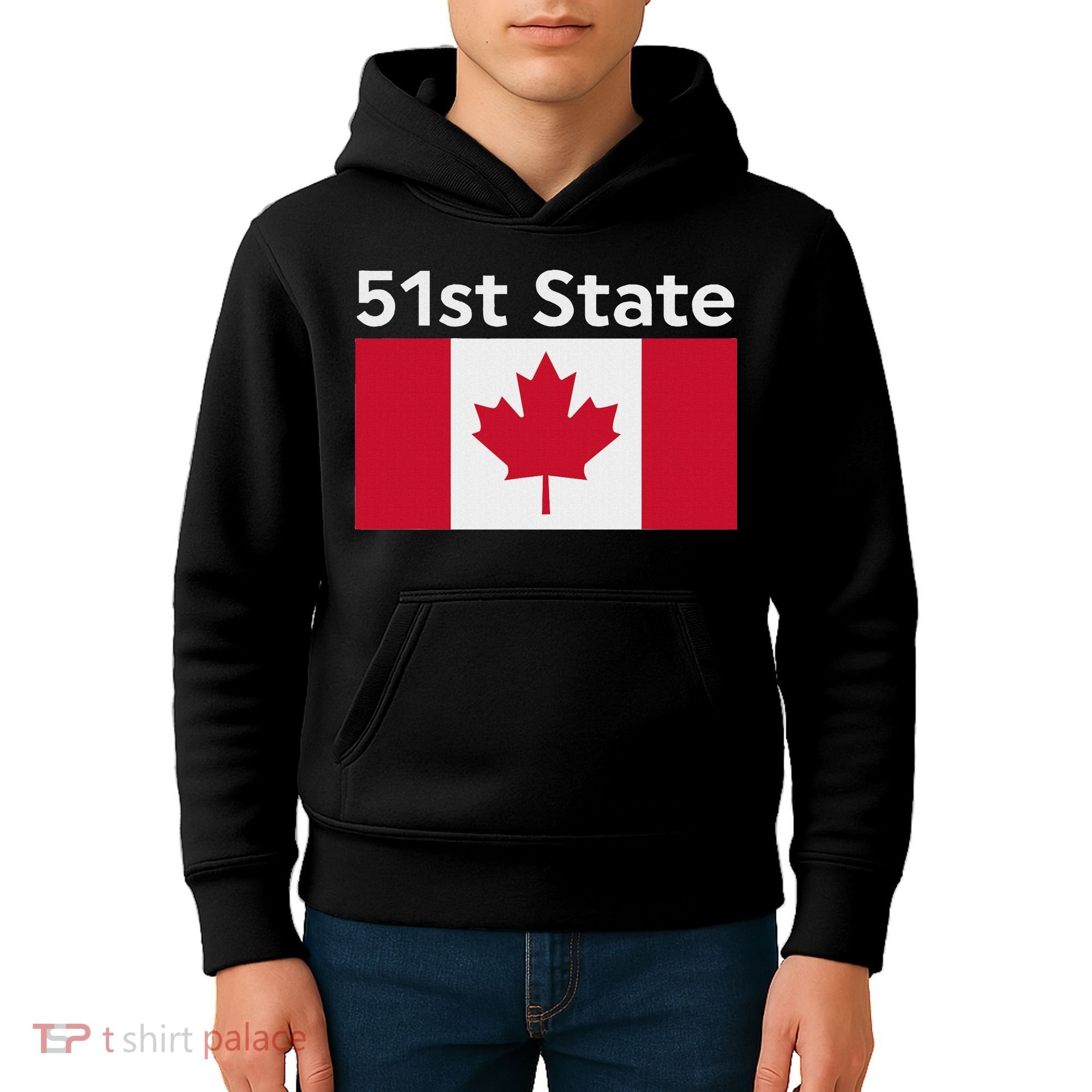 51st State Canada Funny Trump Kids Hoodie