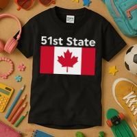 51st State Canada Funny Trump Kids T-Shirt thumb 3