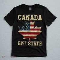 51st State Canada American Flag Canada 51st State Vintage Gift T-Shirt thumb 5