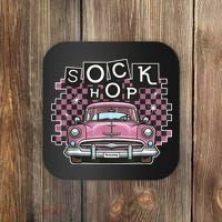 50s Sock Hop Dance Part Retro 1950s Party Doo Wop Rockabilly Coaster thumb 0