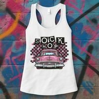 50s Sock Hop Dance Part Retro 1950s Party Doo Wop Rockabilly Women's Tank Top thumb 3