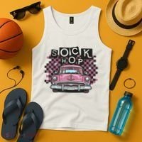 50s Sock Hop Dance Part Retro 1950s Party Doo Wop Rockabilly Tank Top thumb 4