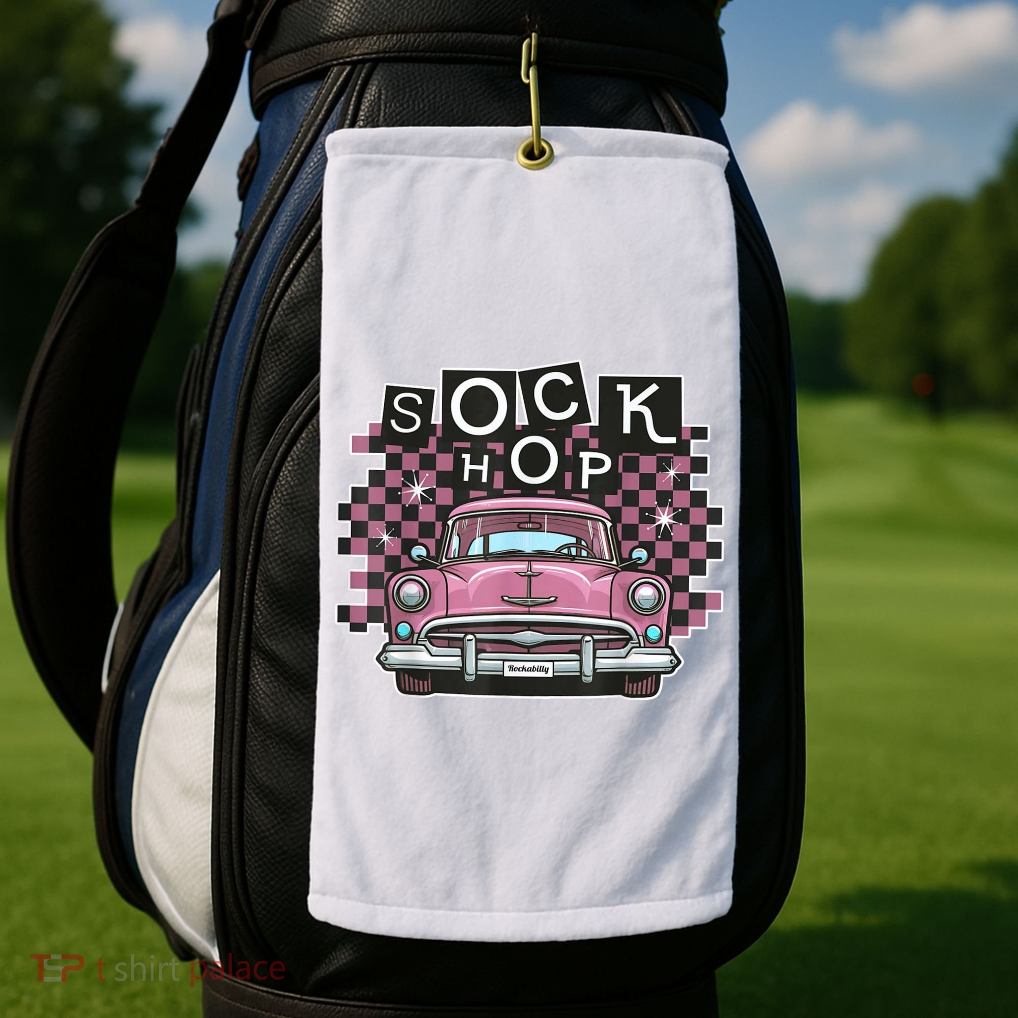 50s Sock Hop Dance Part Retro 1950s Party Doo Wop Rockabilly Golf Towel