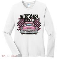 50s Sock Hop Dance Part Retro 1950s Party Doo Wop Rockabilly Women's Long Sleeve Shirt thumb 0