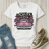 50s Sock Hop Dance Part Retro 1950s Party Doo Wop Rockabilly Women's T-Shirt thumb 3