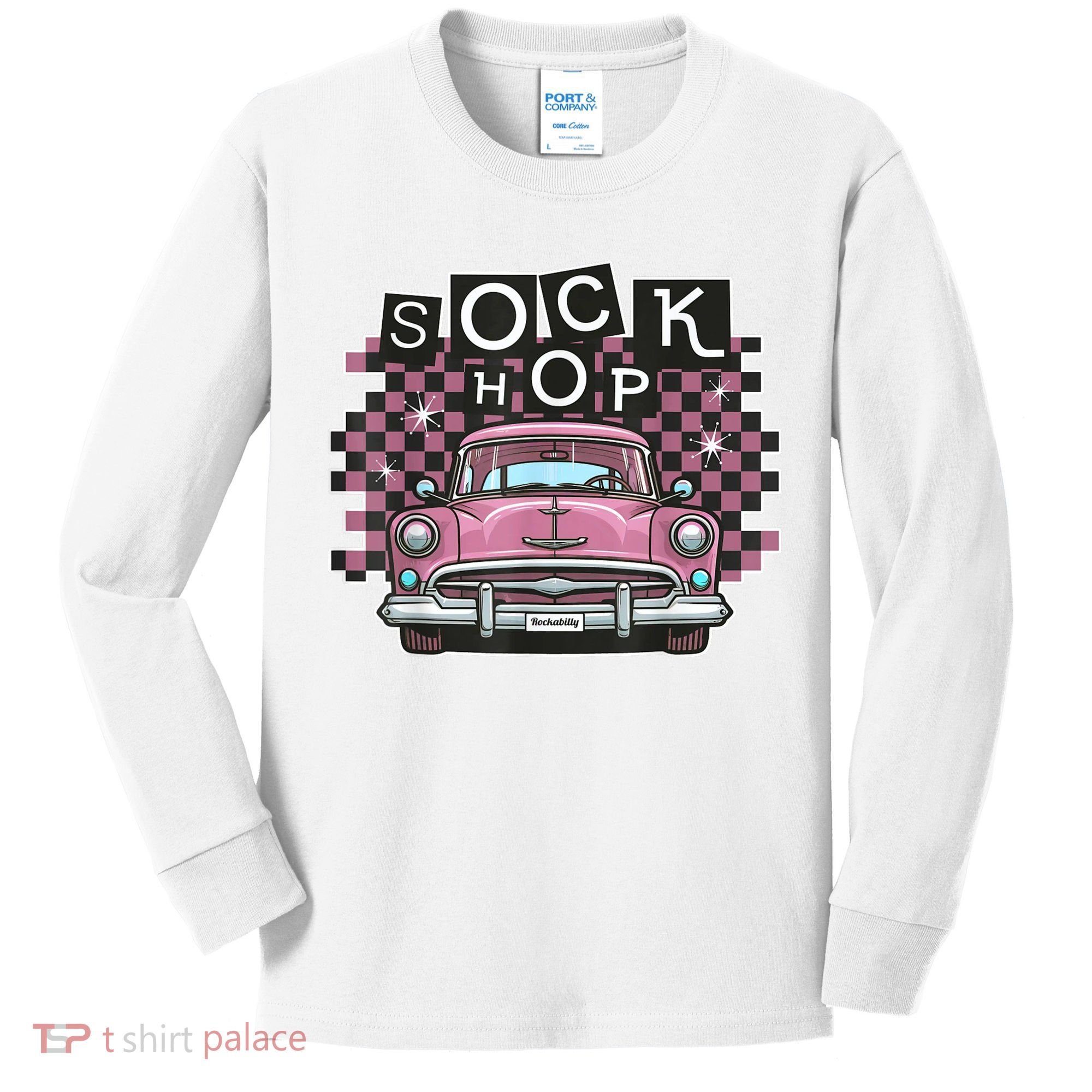50s Sock Hop Dance Part Retro 1950s Party Doo Wop Rockabilly Kids Long Sleeve Shirt