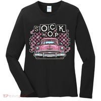 50s Sock Hop Dance Part Retro 1950s Party Doo Wop Rockabilly Women's Long Sleeve Shirt thumb 0