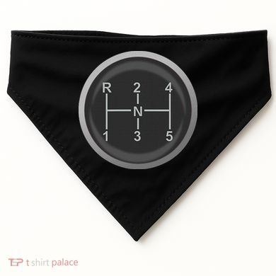 5 Speed Manual Transmission Dogleg Gear Shift Pattern Car USA-Made Doggie Bandana