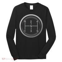 5 Speed Manual Transmission Dogleg Gear Shift Pattern Car Long Sleeve Shirt thumb 0