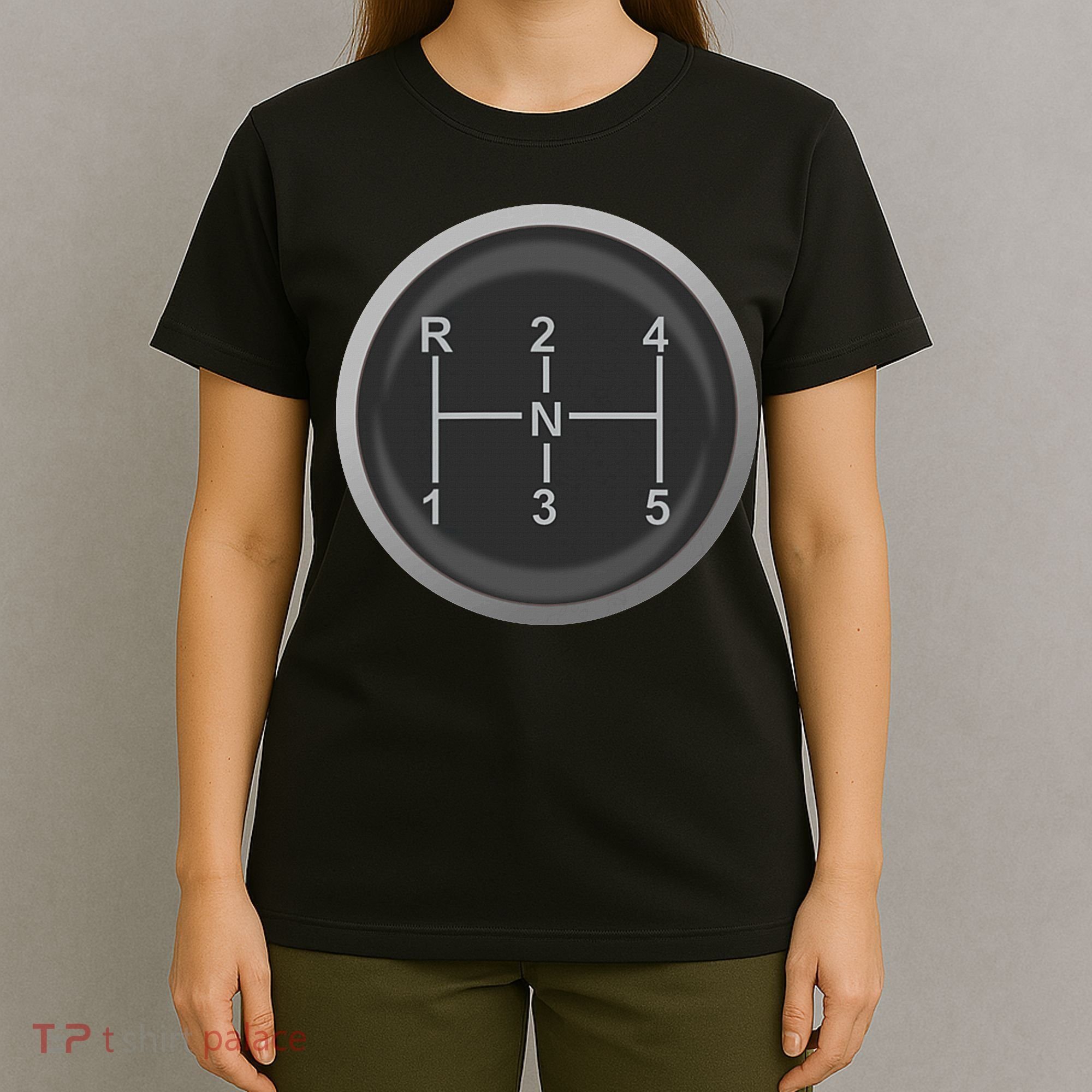 5 Speed Manual Transmission Dogleg Gear Shift Pattern Car T-Shirt