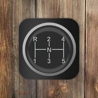 5 Speed Manual Transmission Dogleg Gear Shift Pattern Car Coaster thumb 0
